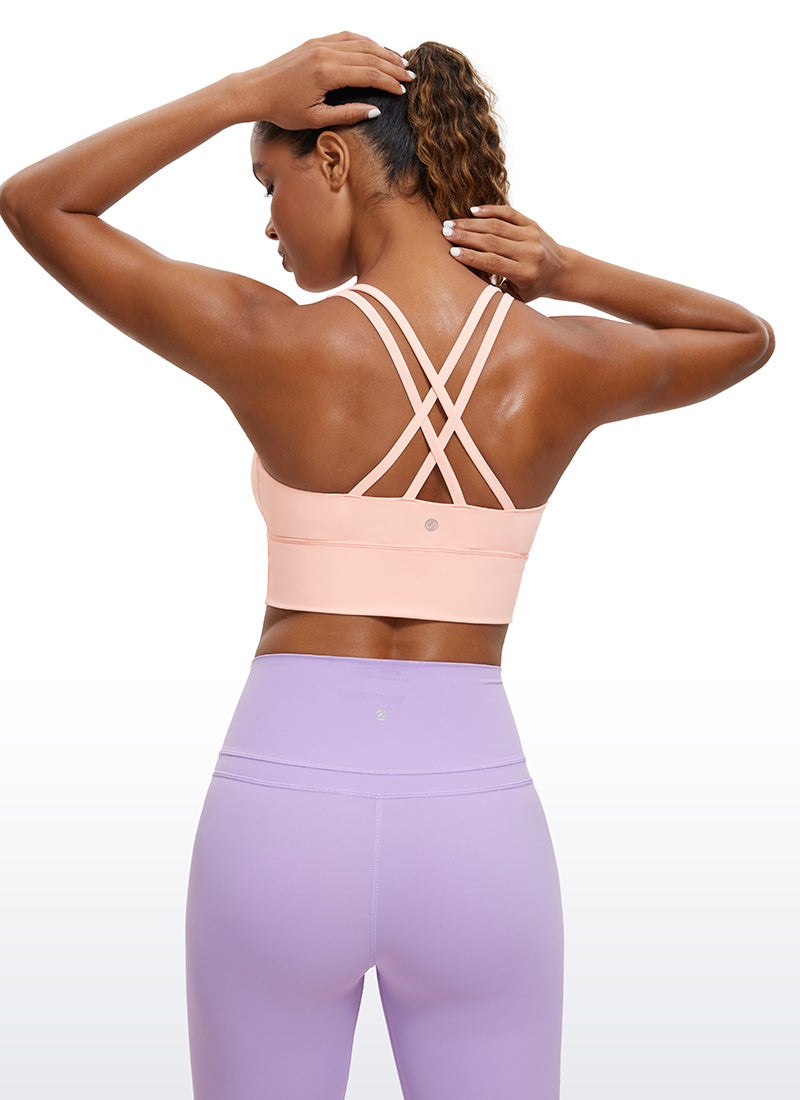 Nakedfeel Strappy Longline Bra Criss Cross Back