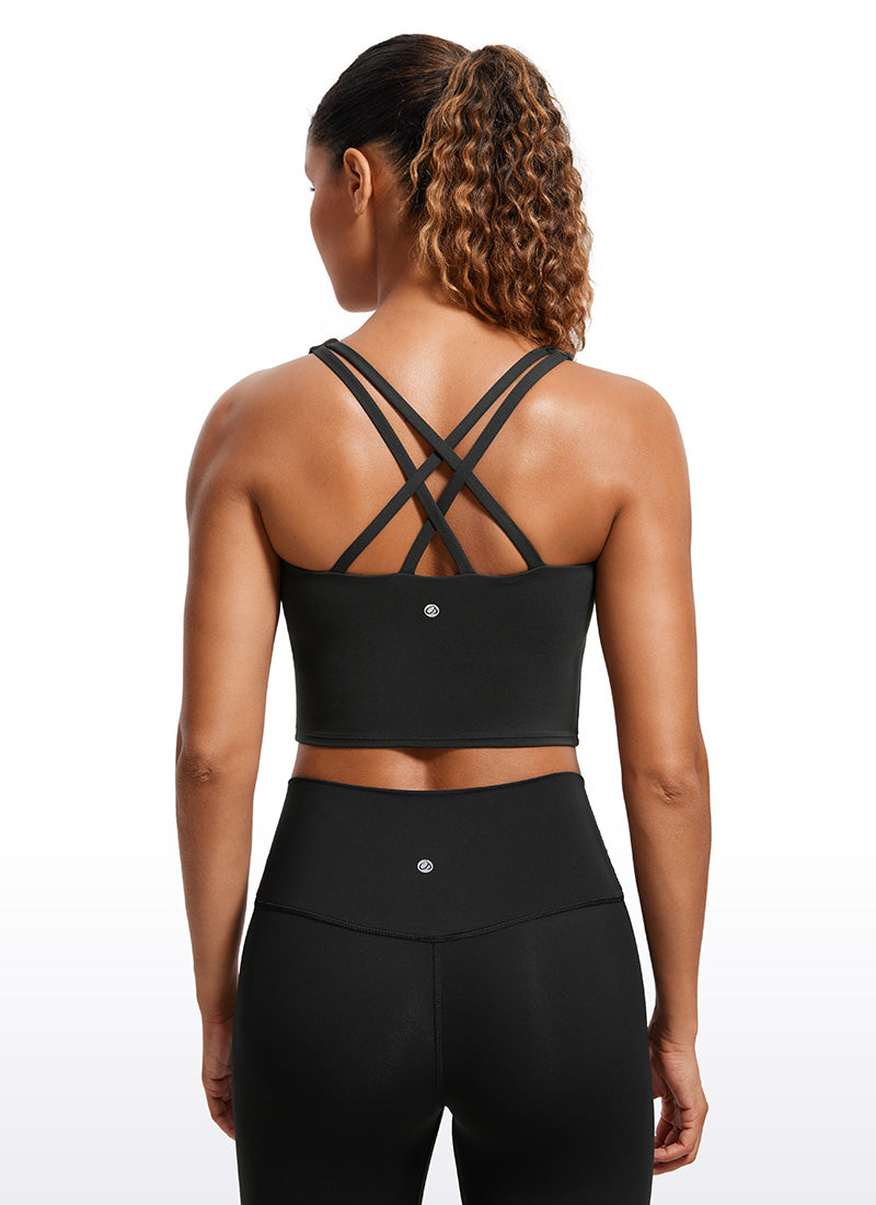 Butterluxe Criss Cross Back Built-in Bra Tanks