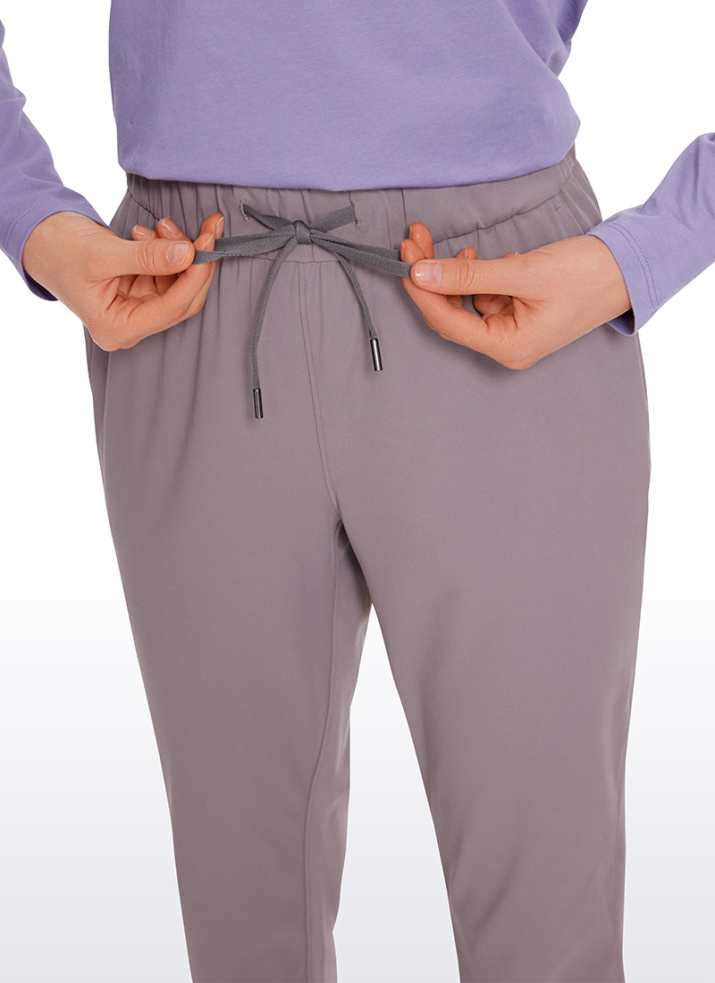 Stretch Drawstring 7/8 Pants with Pockets 27''