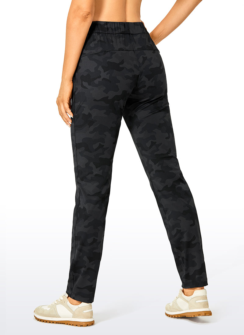 Stretch Drawstring Long Pants with Pockets 31''