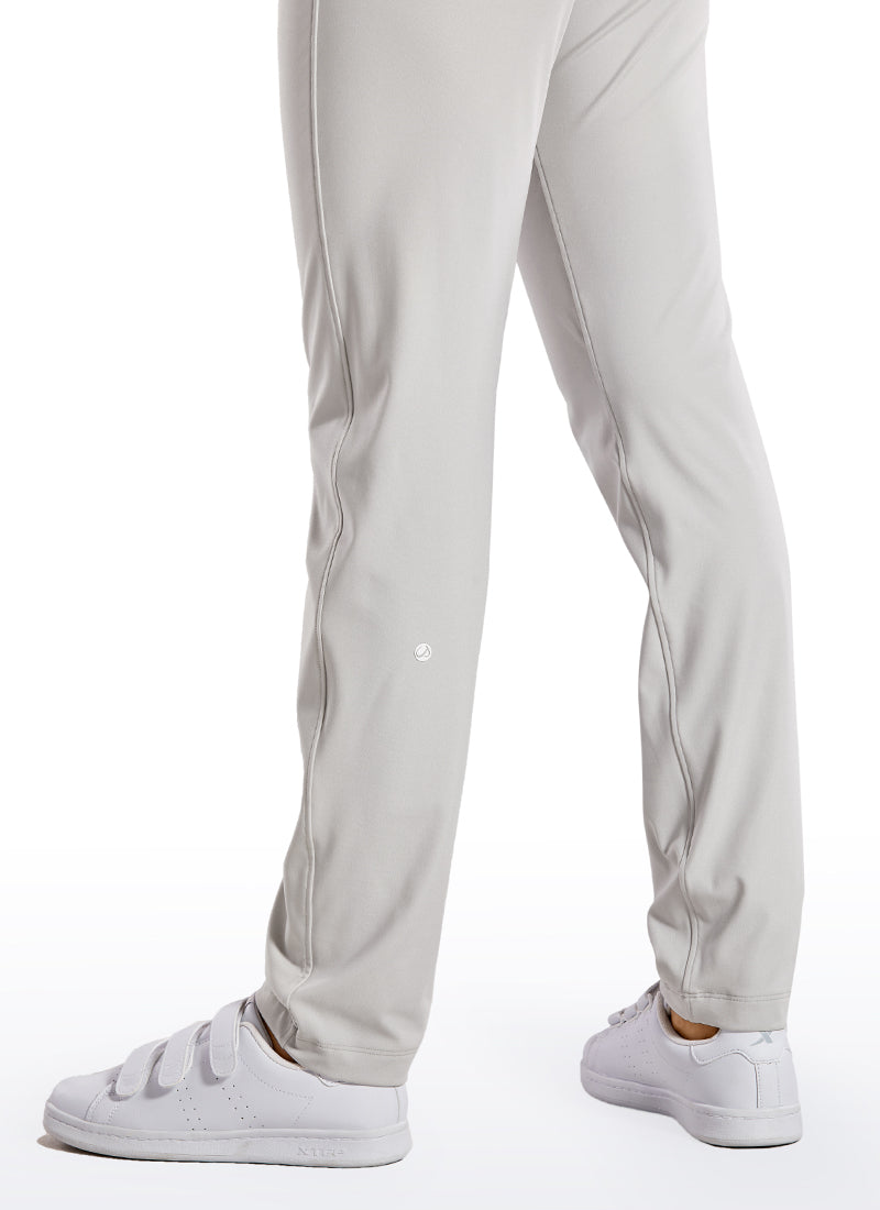 Stretch Drawstring Long Pants with Pockets 31''