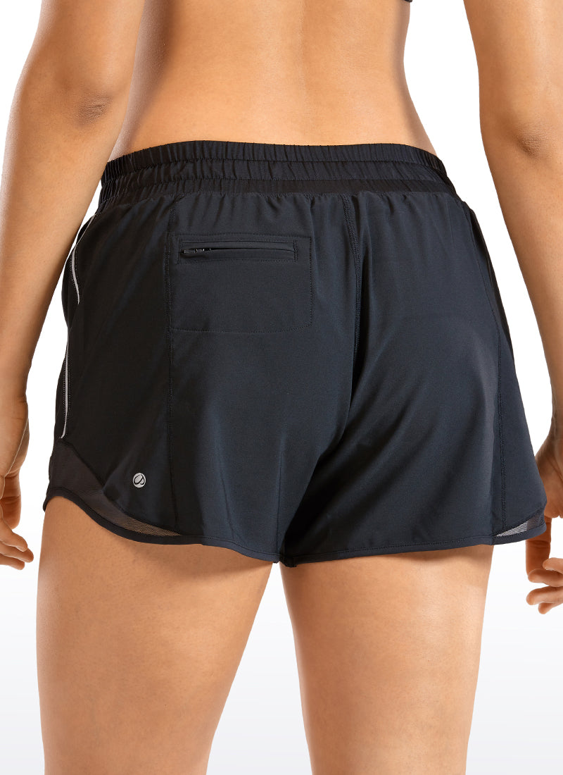 Feathery-Fit Mid-Rise Lined Shorts with Drawstring 4''