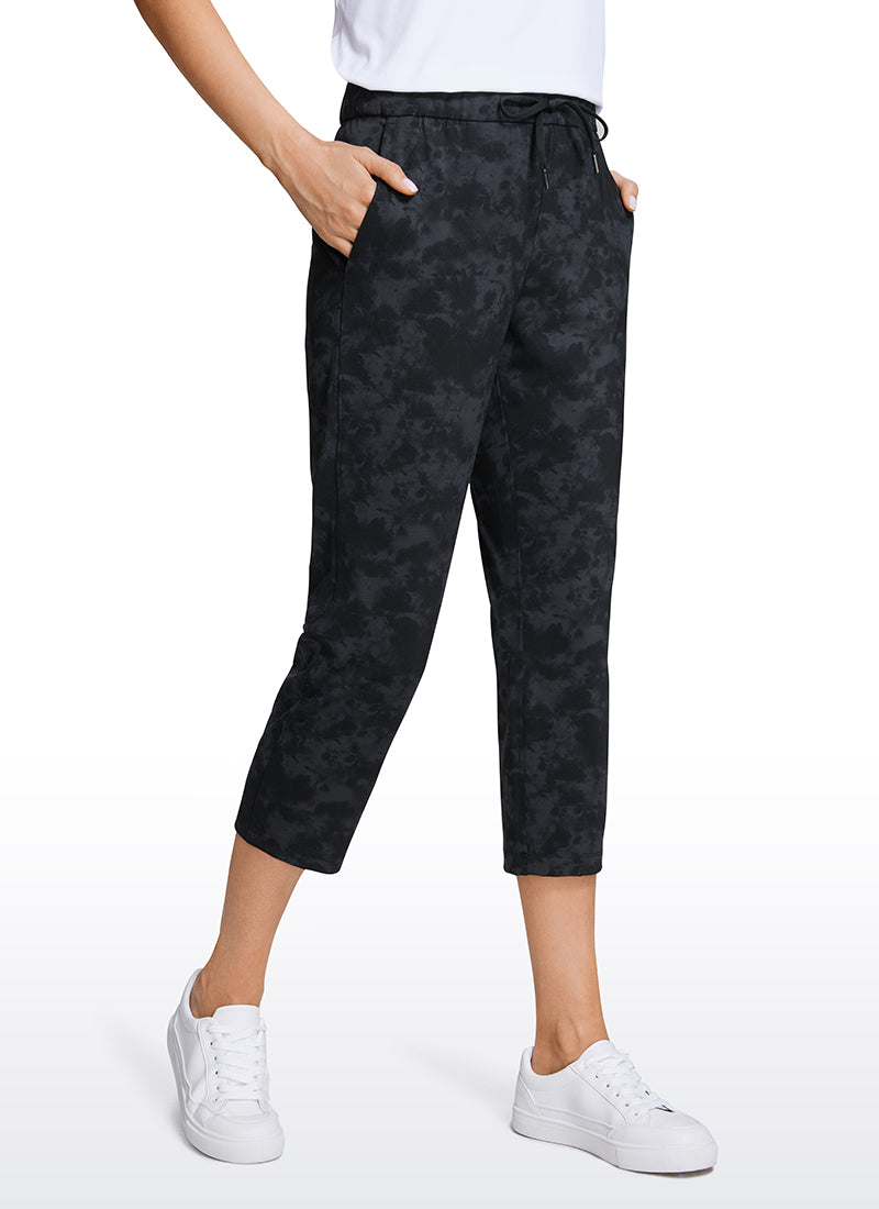 Stretch Cropped Pants with Pockets 23''