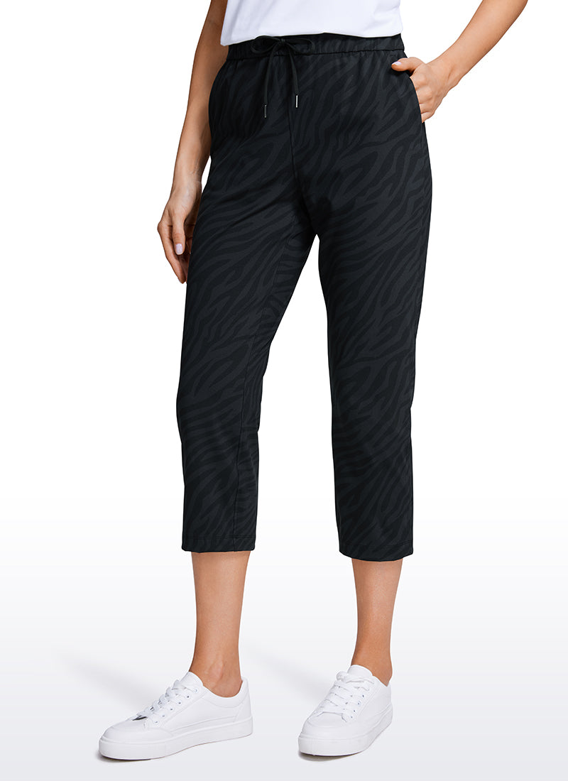 Stretch Cropped Pants with Pockets 23''