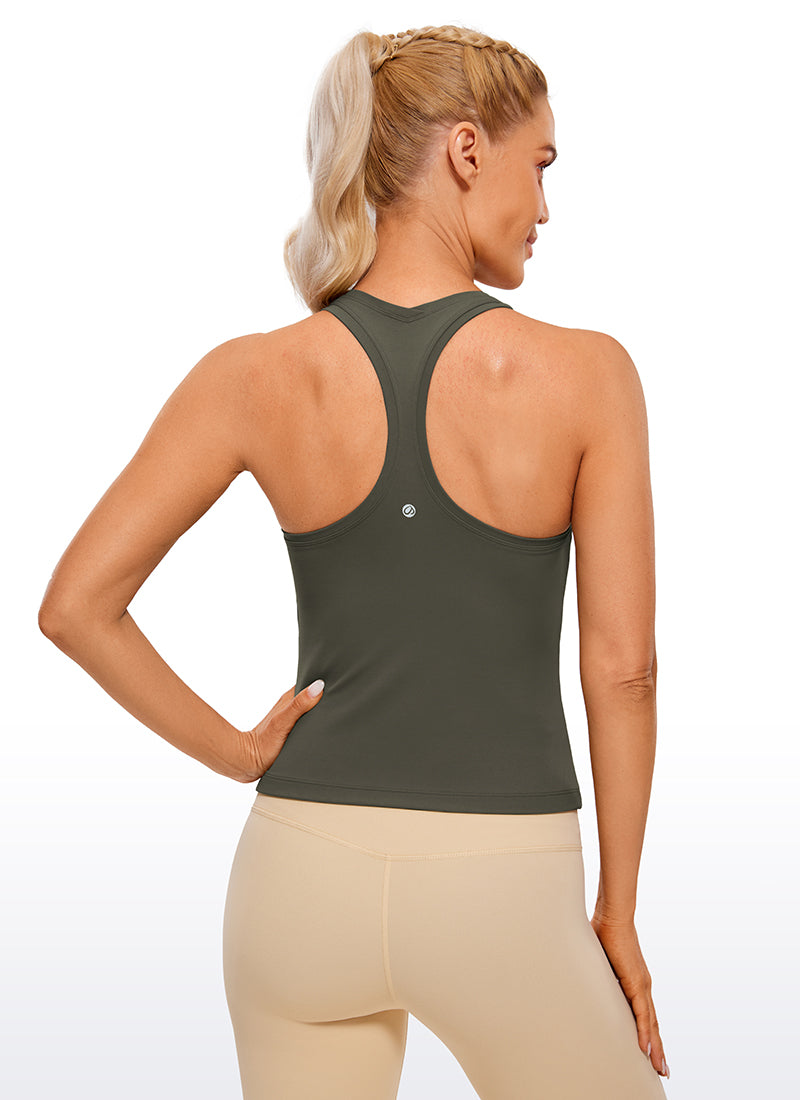 Butterluxe Waist-Length Crewneck Tank Racerback