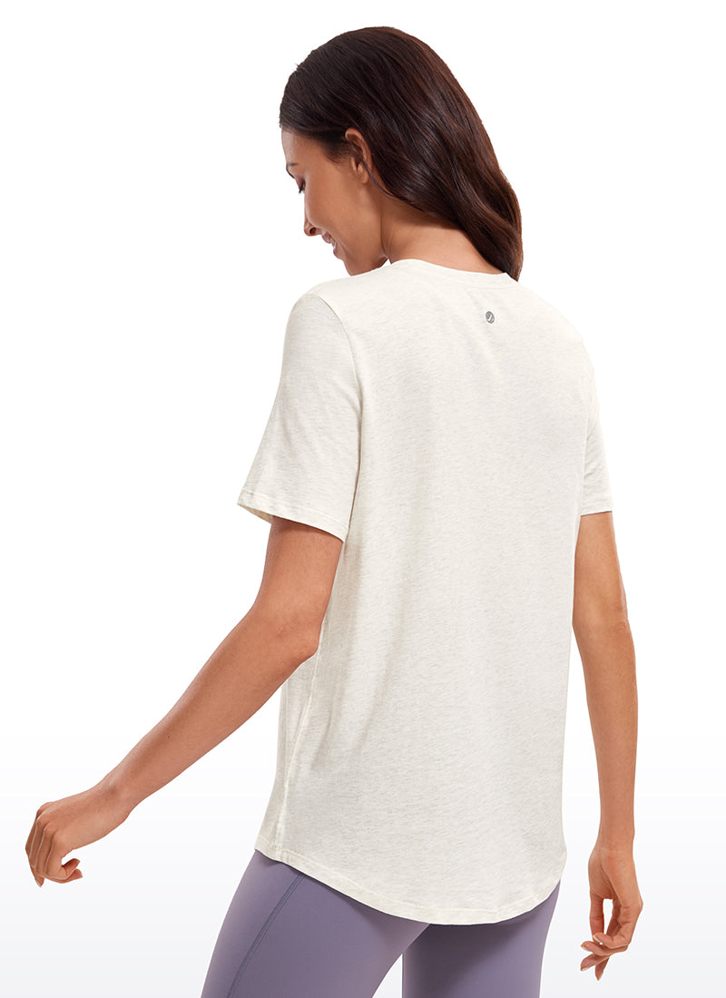 Pima Cotton Short Sleeves Round Neck