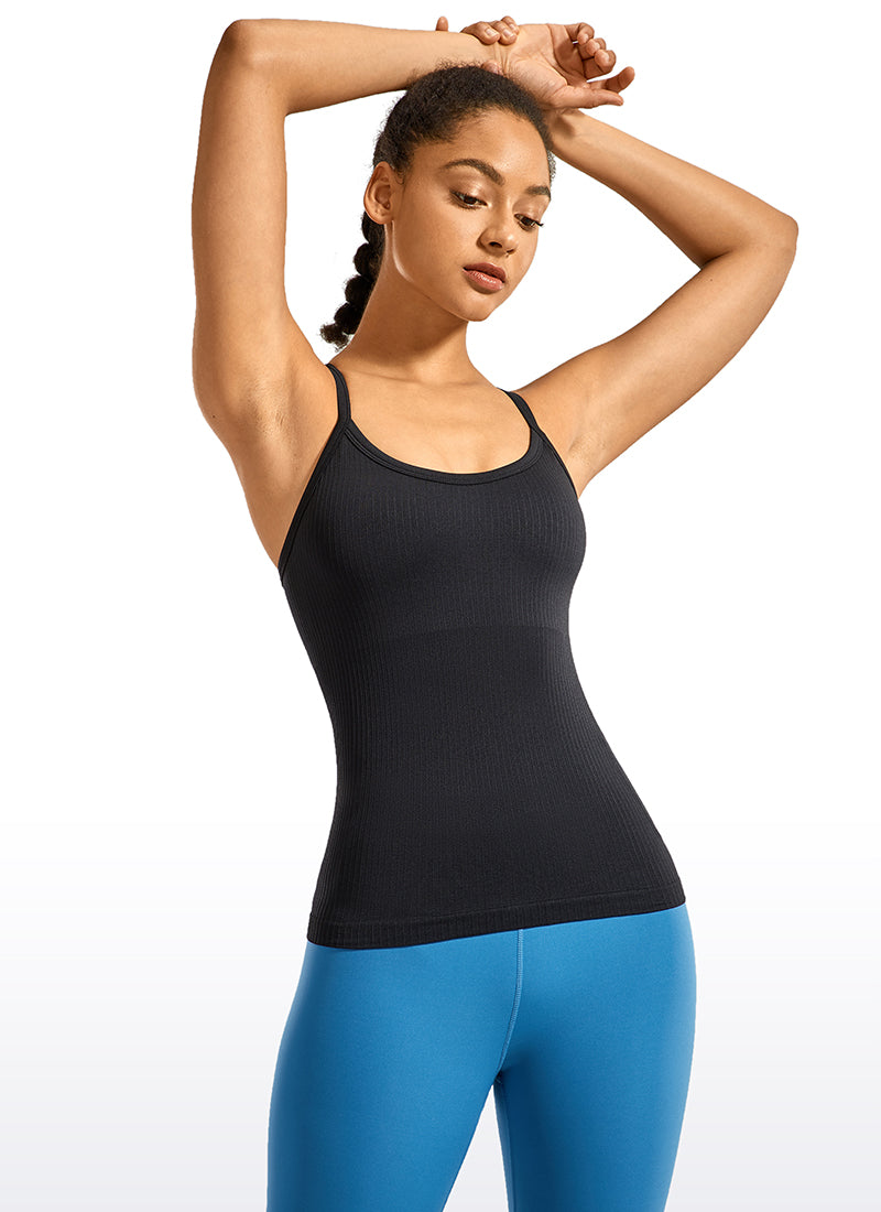 Speedy Seamless Built-in Bra Tank Y-back