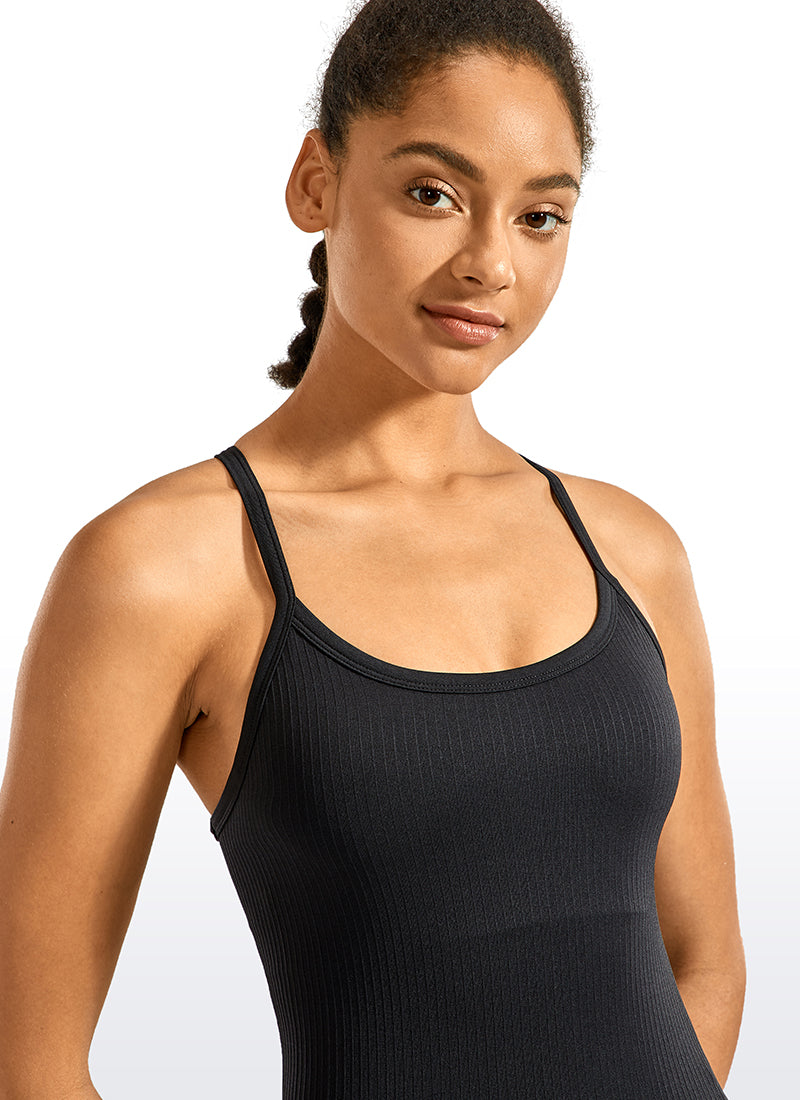 Speedy Seamless Built-in Bra Tank Y-back