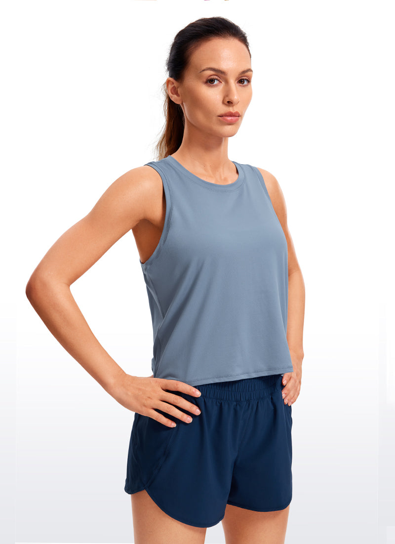 Ultralight Cropped Tanks High Neck