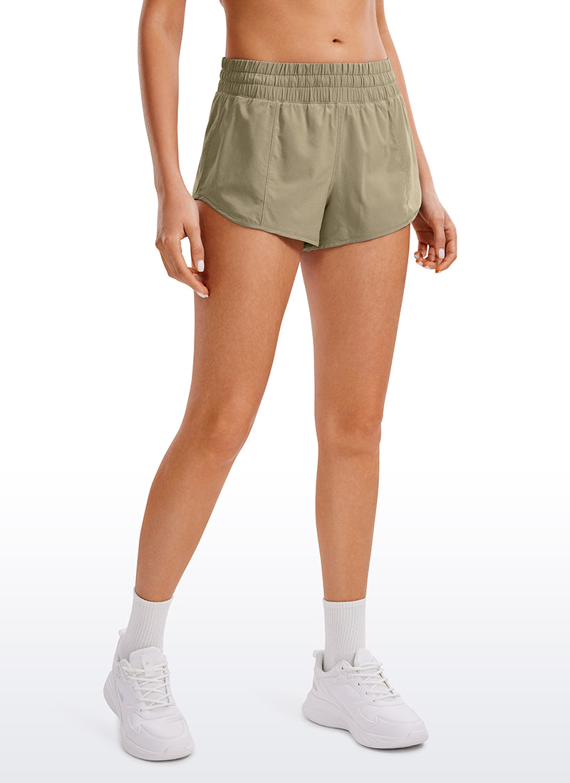 Feathery-Fit Soft Low Rise Mesh Liner Shorts with Zip Pockets 2.5''