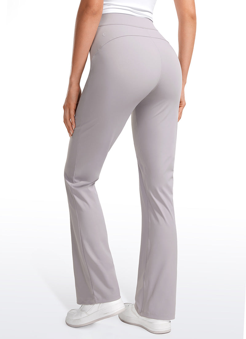 Stretch Flared Pants with Zip Pockets 31