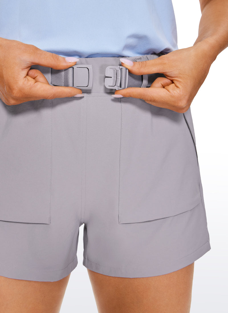 Waterproof Hiking Shorts with Belt 3''