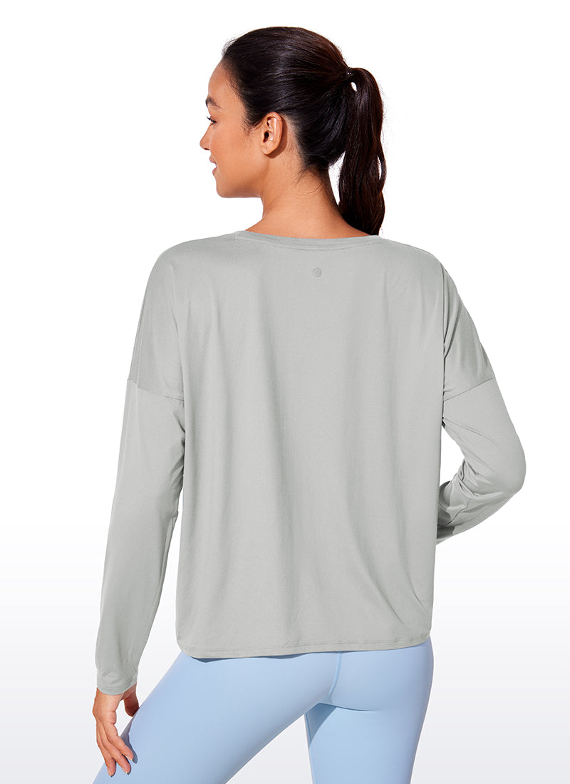 UPF 50+ Lightweight Heather Cropped Long Sleeves