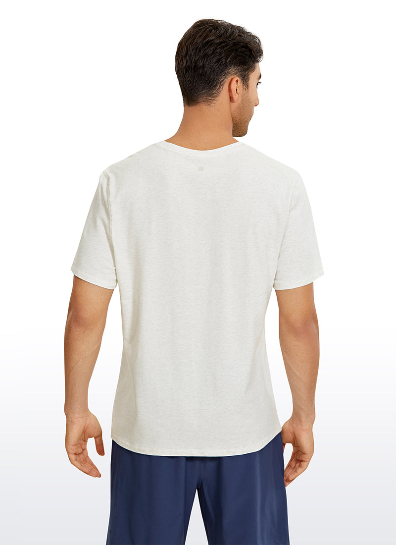 Pima Cotton Short Sleeve V Neck