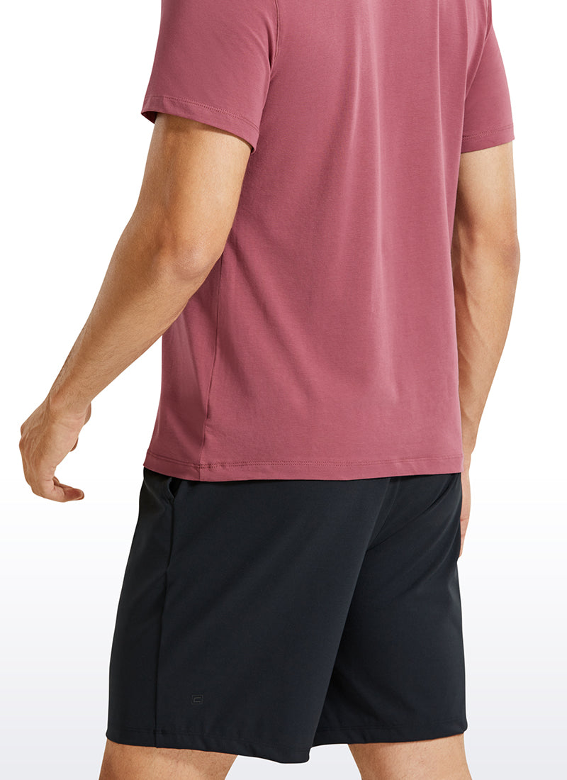 Pima Cotton Henley Short Sleeves